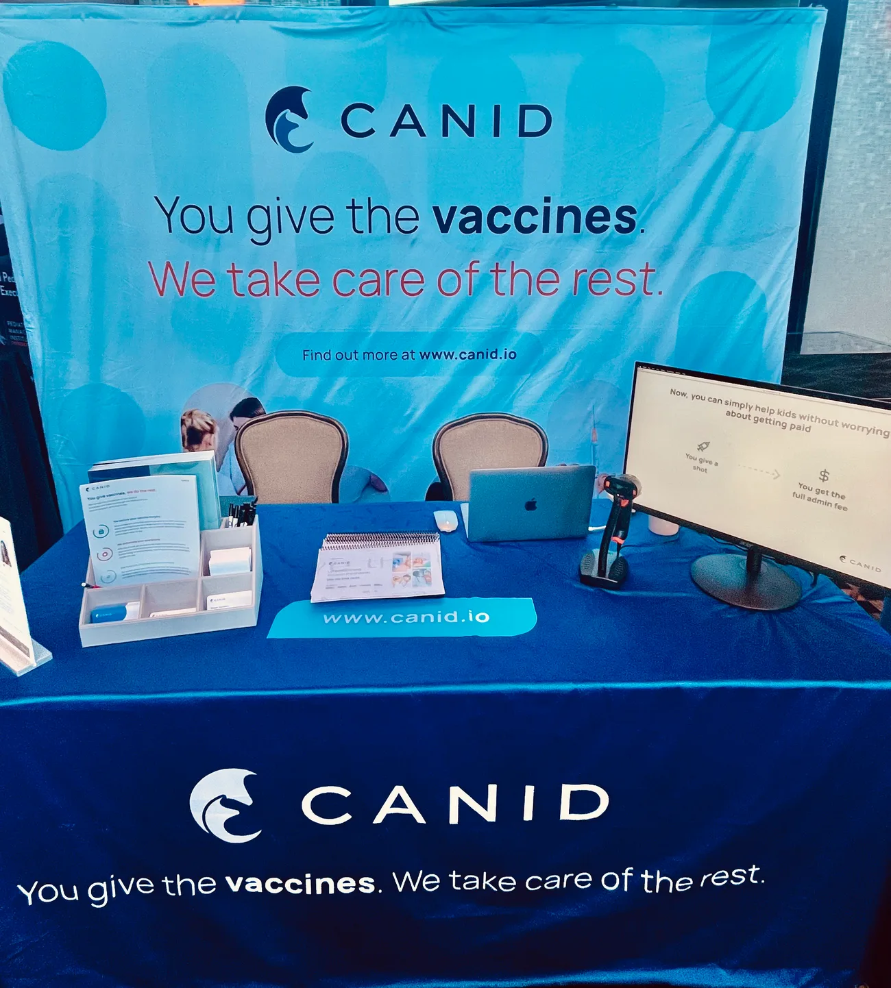 Canid booth at a pediatric conference